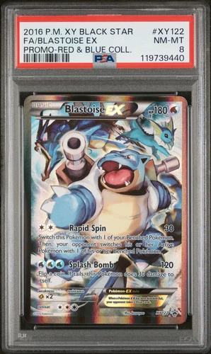 Blastoise EX 2016 Pokemon Black Star Promo PSA 8 #XY122