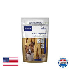 Virbac C.E.T. Enzymatic Oral Hygiene Chews Small Dog 30 Ct Beef 0.65 lbs