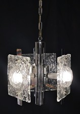 Lampadario Vetro Ice Glass – Murano Style - Lampada Modernariato Design anni ‘70
