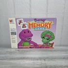 Vintage Barney Memory Game 1993 Milton Bradley Complete Board Game Clean