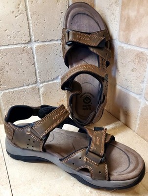 Earth Spirit Mens Arch Support Adjustable Vegan Brown Sports Sandal Sz US 10