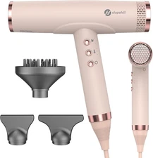Slopehill Professional Hair Dryer with Diffuser, Ionic Dryer Brushless PINK
