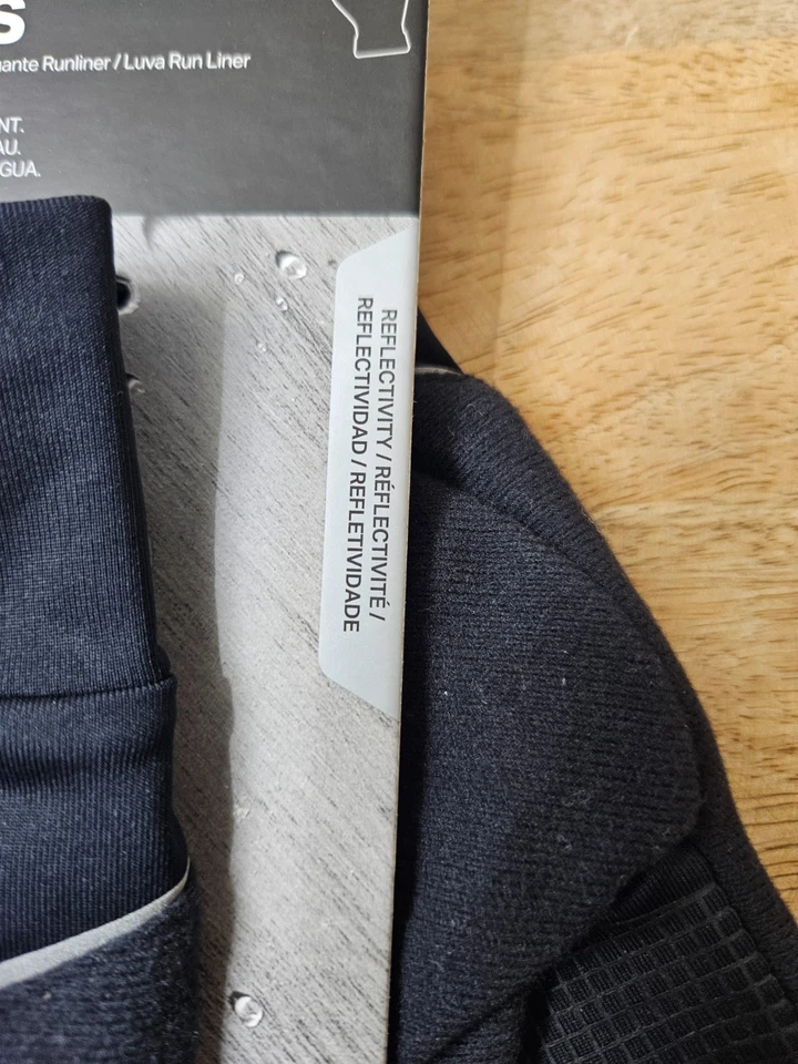 Luvas de corrida Under Armour Speedwipe tela sensível ao toque — Novas com etiquetas — Masculinas SM Preto - Imagem 3 de 4