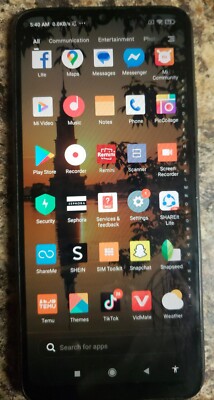 Xiaomi Redmi Note 9 - 64 GB - dark blue (Unlocked) tik tok installed 
