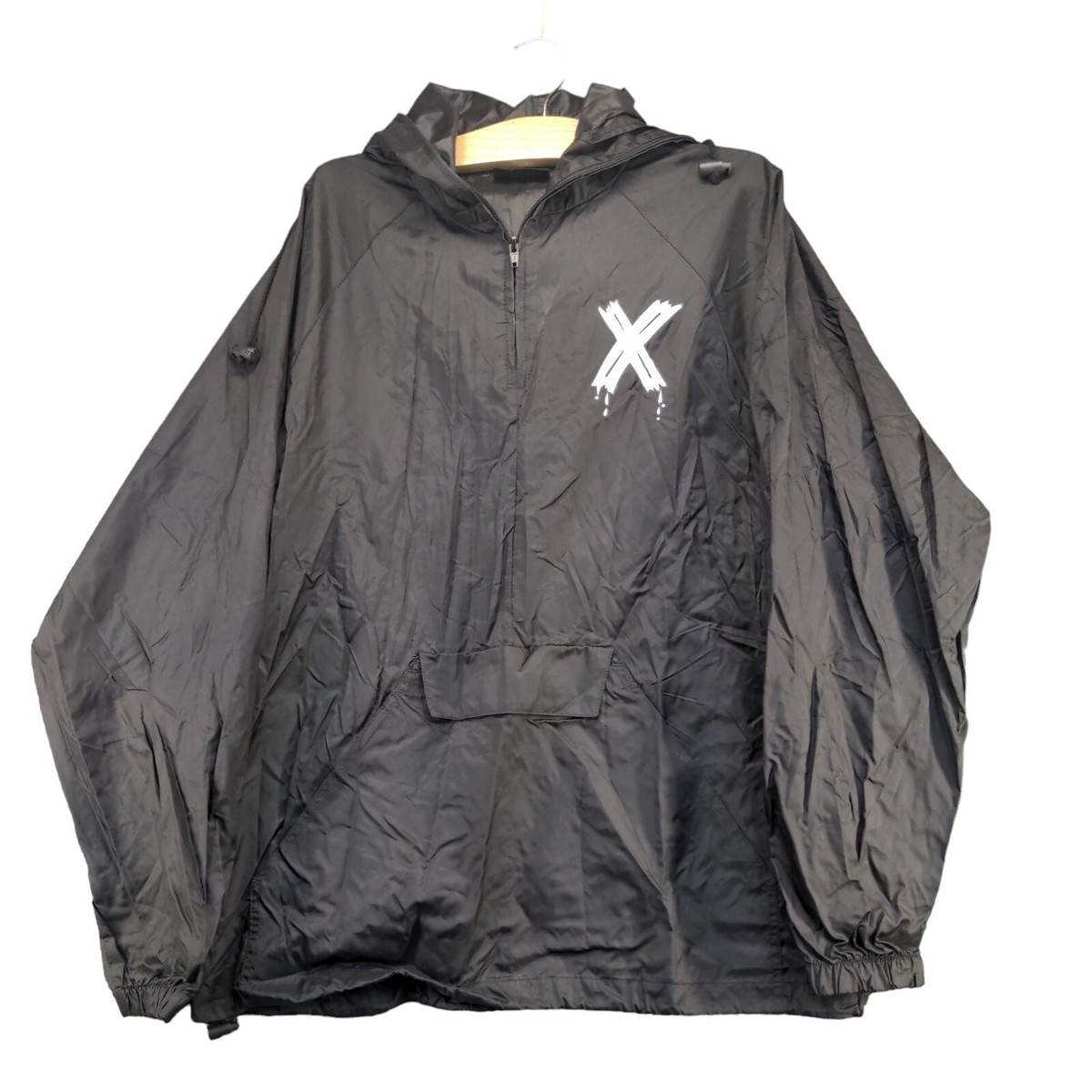 トップス archive unknown zip up parka 00s UltraClub Men's 1/4 Zip Windbreaker Jacket Black Medium