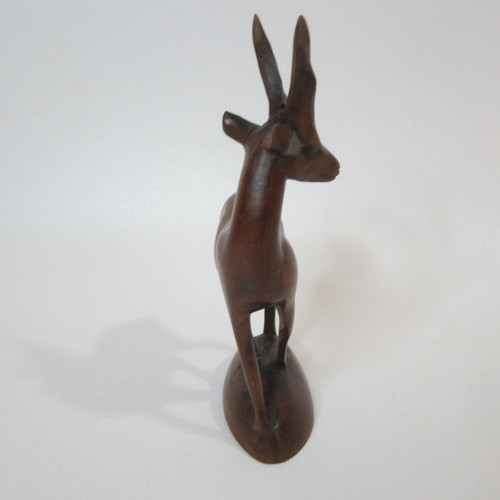 Handgeschnitzt 6 Zoll Ebenholz Holz Impala Antilope Hirsch Gazelle Nairobi Kenia MCM - Bild 5 von 8