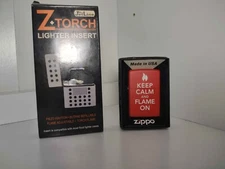 Zippo Lighter - Keep Calm And Flame & Butane Insert