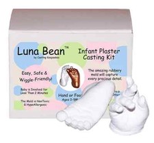 Luna Bean Baby Keepsake Hand/Foot Casting Kit Plaster Mold Newborn Birthday Gift