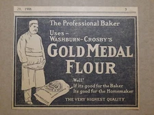 1908 Washburn Crosby's Gold Medal Flour Newspaper Ad