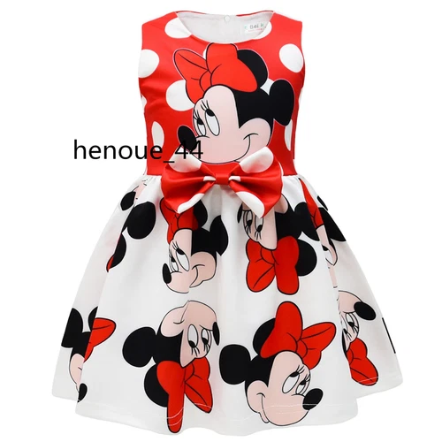 minnie stitch Cartoon Bowknot Dress Skirt Princess Party Birthday Fancy girl - Picture 16 of 69