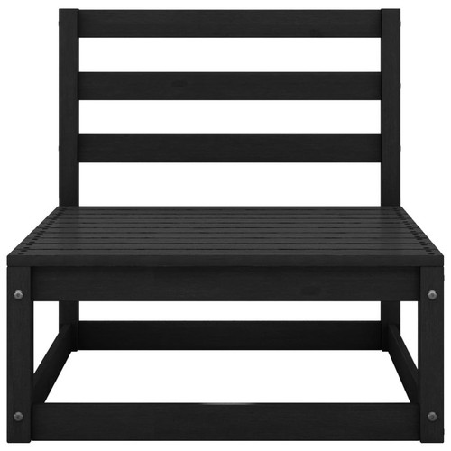 Outdoor-Sofa 3-Sitzer Schwarz Massivholz Kiefer - Bild 5 von 6