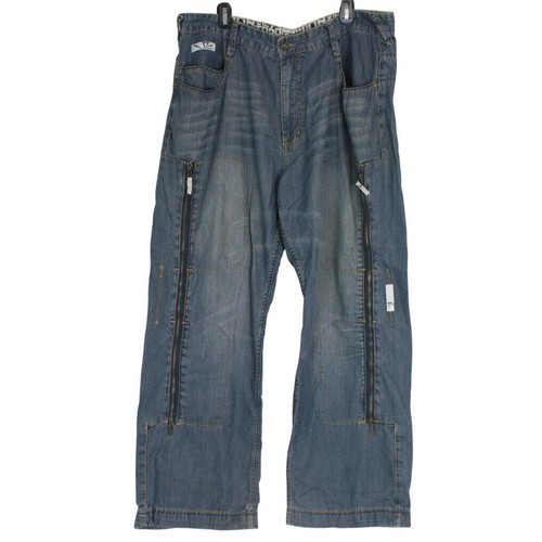 Vintage Y2K Pepe Jeans Wide Leg Cargo Rave Baggy Skater Jeans Mens 40