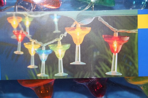 Colorful Margarita Glass Party Indoor/Outdoor String Lights Battery Operated - Picture 5 of 7