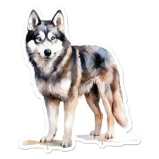 Siberian Huskey, Vinyl Decal Sticker, Indoor Outdoor, 3 Sizes, #11380
