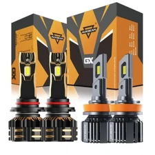 AUXBEAM 9005 H11 Canbus LED Headlight Bulb Kits High Low Beam 6500K High Power