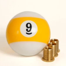 #9 Billiard Ball Round Car Manual Gear Shift Knob Universal Shifter Lever Cover