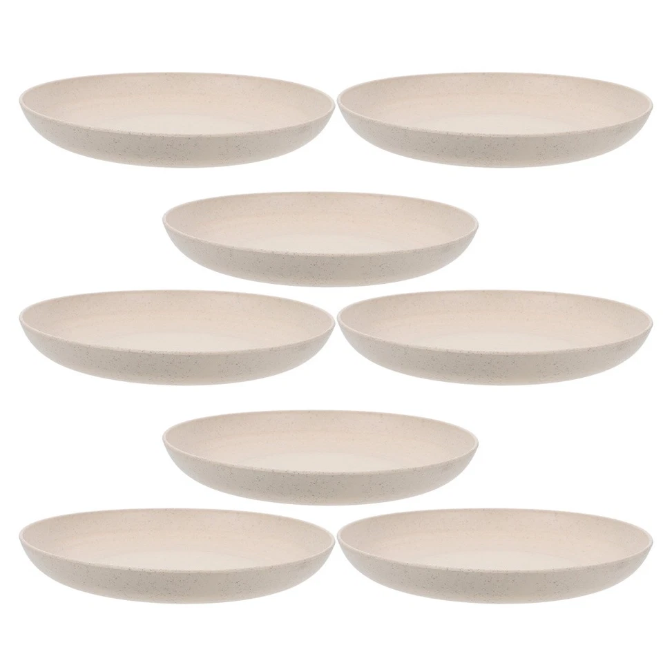  8-teilige Teller aus Weizenstroh: Unzerbrechliches Esstablett, - Bild 4 von 4