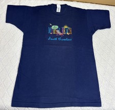 Vintage 90s Myrtle Beach SC Embroidered Shirt USA Made Single Stitch Size L