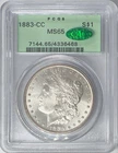 1883-CC $1 PCGS OGH MS65 CAC Morgan Silver Dollar 04336468