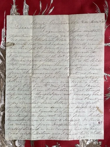 1861 Confederate Civil War letter 4th SC Vol Infantry: Men must re-volunteer!