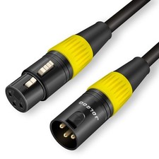 XLR Cable - Balanced 3 PIN XLR Male to Female Microphone Cable, 6.6 Feet / 2m
