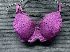 Victoria's Secret Dream Angels Purple Lace Push Up Underwired Lined Bra 32DDD