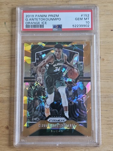 2019 Prizm Giannis Antetokounmpo #152 Orange Ice PSA 10