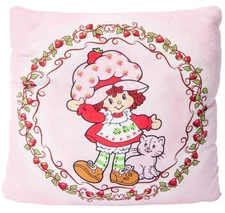 Strawberry Shortcake Super SOFT Accent Pink Pillow 12” X 12 “  NWT