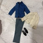 Vtg 1968 Barbie Ken Doll 's Town Turtle orig Neru shirt Jacket Pants Shoes