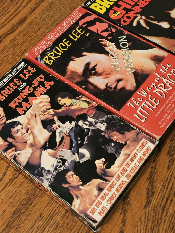 Lot Of 3 Nice Vintage Bruce Lee VHS Cassette Movies - Imagem 2 de 4