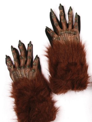 Werewolf Brown Gloves Halloween Costume Accessory