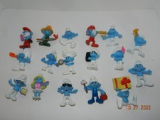 Lot of 17 McDonalds SMURF Figures 2011  2013 farmer chef papa jokey etc