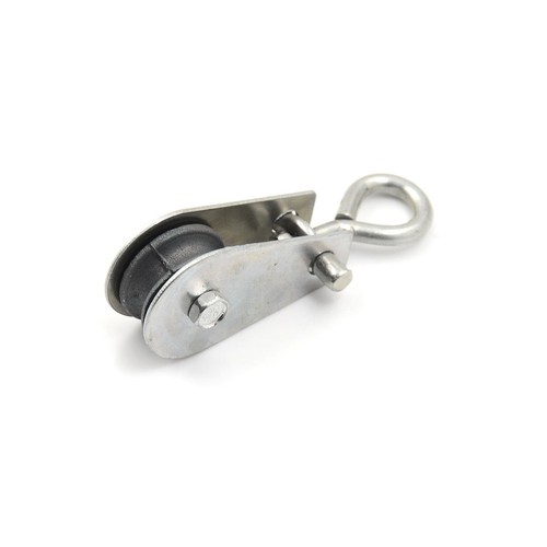 Metal Single Wheel Swivel Lifting Rope Pulley Roller Block Sheave Eye 0.03 T ZJ - Imagen 5 de 6