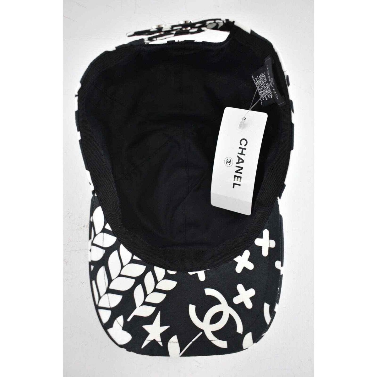 CHANEL 黒 キャップ CHANEL シャネル パイル キャップ ハット 帽子 サイズM ココ
