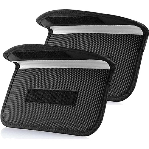 2 Pack Faraday Bags for Car Keys and Cell Phone, Signal Blocking Key Pouch Wa...