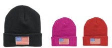 USA AMERICAN FLAG KNIT EMBROIDERED WINTER HAT stars stripes skull cap beanie A56