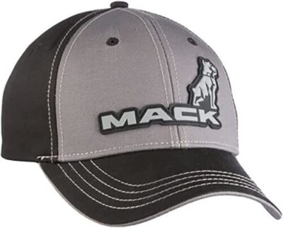 Mack Trucks Black & Gray 3D Rubber Logo Twill Snapback Cap/Hat | eBay