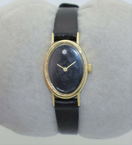 14K ORO MOVADO Donna Diamante Ovale Museum swiss 17j ZENITH 1740 361160355  | eBay