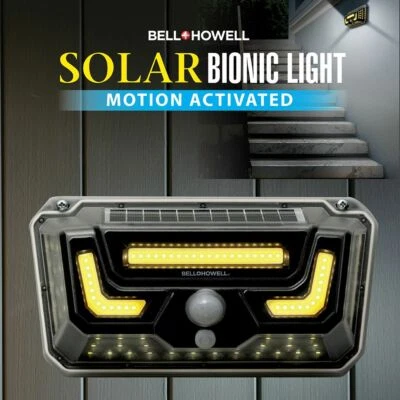 BELL AND HOWELL Bell + Howell Solar Bionic Outdoor Light Motion Sensor Wall Light with 2 Modes
