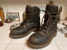 CHIPPEWA CLASSIC VINTAGE BROWN LACE UP TRUCKER WORK BOOTS 9.5 M