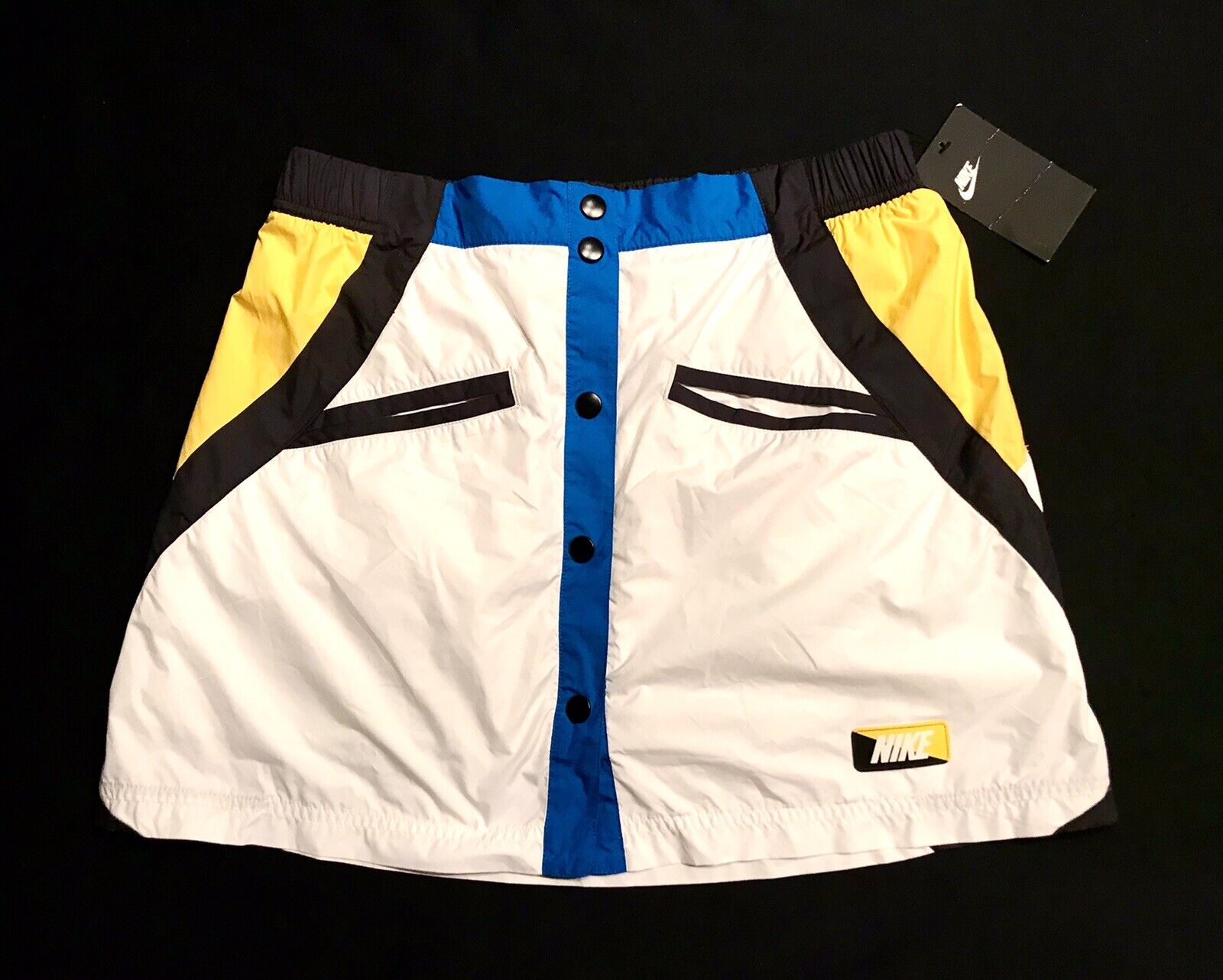 Womens Nike Houston Mall Sportwear Skirt Colorado Springs Mall White New Medium Blue Yellow