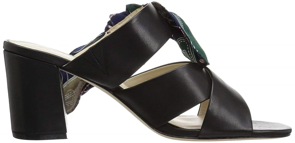 女士 235127 Bettye Muller 黑色皮革拖鞋凉鞋 Arpege Pump 尺寸 8 M — 第 3/4 张图片