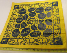 Bicycle Handkerchief Unisex Yellow Different Language Cyclist Bandana Scarf Gift
