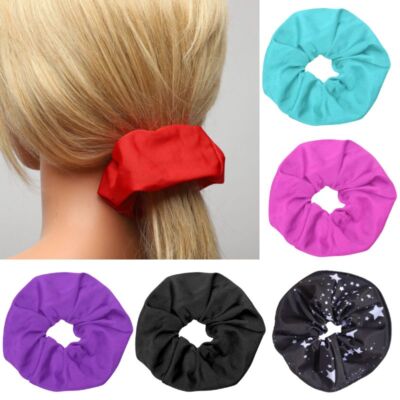 Kids Girls Satin Hair Scrunchies Ruffled Hair Ties Wide  display picture 3