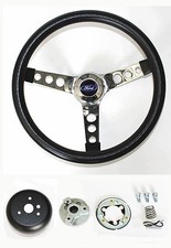 New Ranchero Bronco F100 F250 F350 Steering Wheel Black And Chrome 14 12