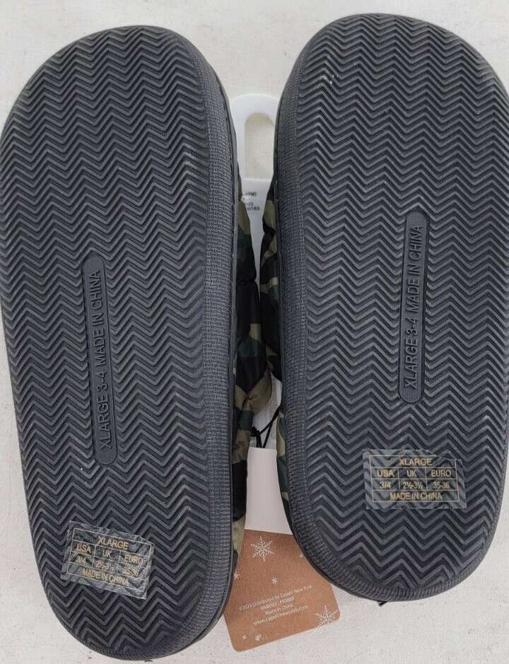 SAOLA Capelli New York Camo Puff Pantofole Fodera in Pile Suola in Gomma Ragazzi X Large 3 4
