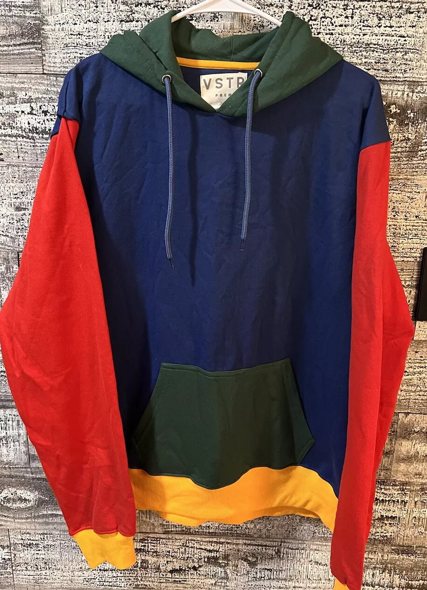 VSTR Colorblock Hoodie Sweatshirt Unisex Size M