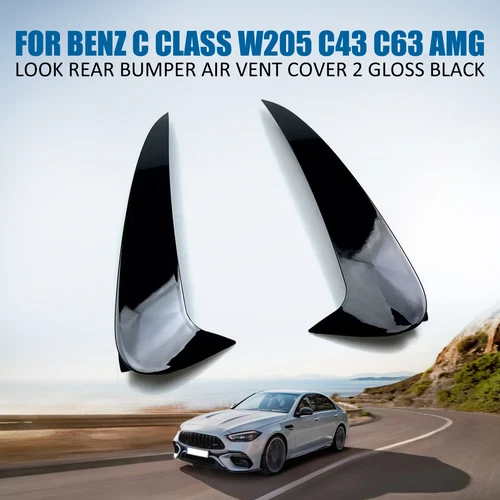 Parachoques trasero aletas para Mercedes Benz W205 C43 C63 AMG Carbon Aero Flaps - Imagen 7 de 16