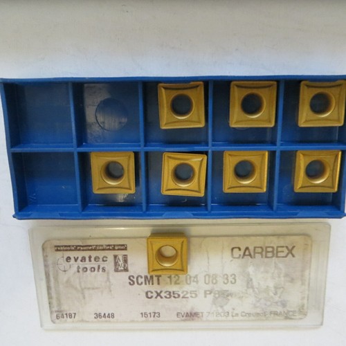 8 Pcs. CARBEX SCMT 12 O4 08 33 CX3525 P85 carbide turning inserts made in France - Picture 3 of 4