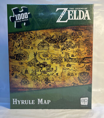 The Legend of Zelda  Hyrule Map  1000 Piece Puzzle Factory Sealed